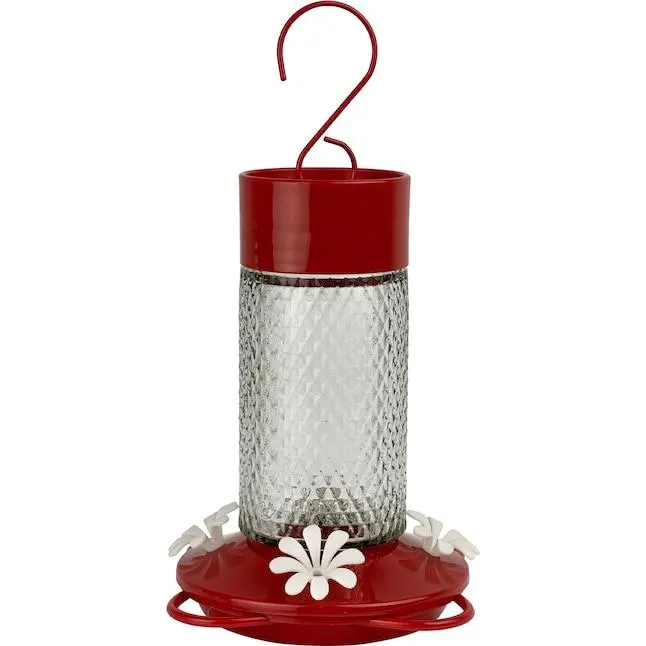 Style Selections Gravity Glass Hanging Hummingbird Hummingbird feeder - 13-oz