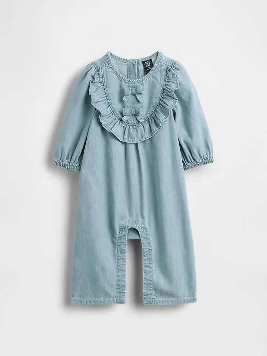 Baby Denim Ruffle One-Piece