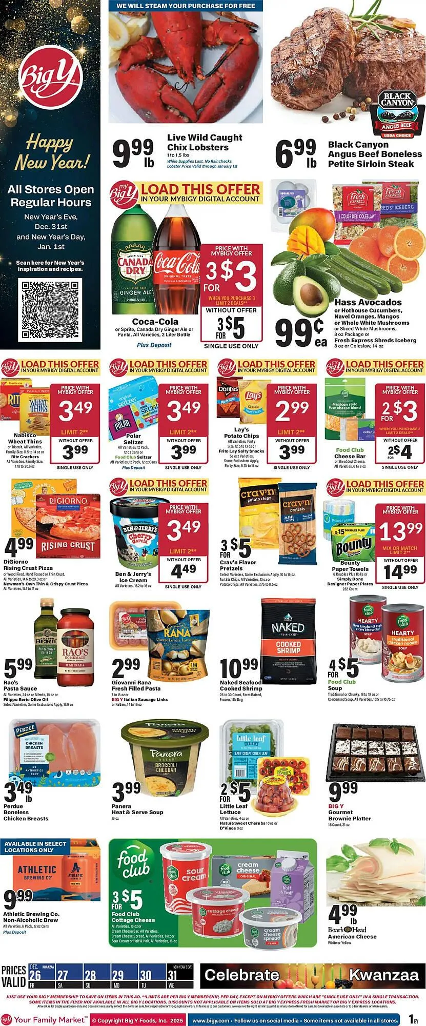 Weekly ad Big Y flyer from December 26 to January 1 2026 - Page 1