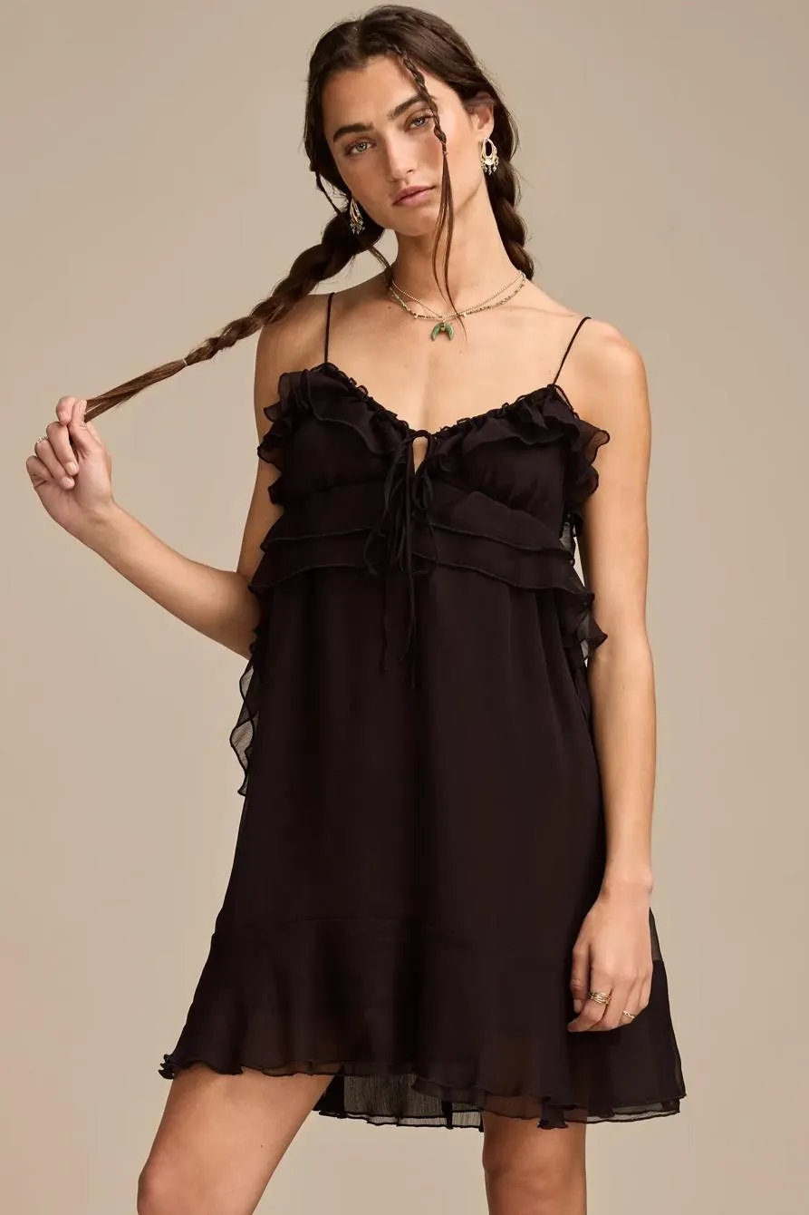 ruffle mini dress