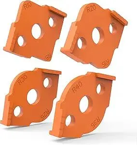 Radius Jig Router Templates Corner Radius Routing Templates, ABS+CNC high Hardness Processing Glue, Routing Rounded Corners Router Bit Templates, R5 R10 R15 R20 R25 R30 R35 R40 (1 Set of 4 Packs)