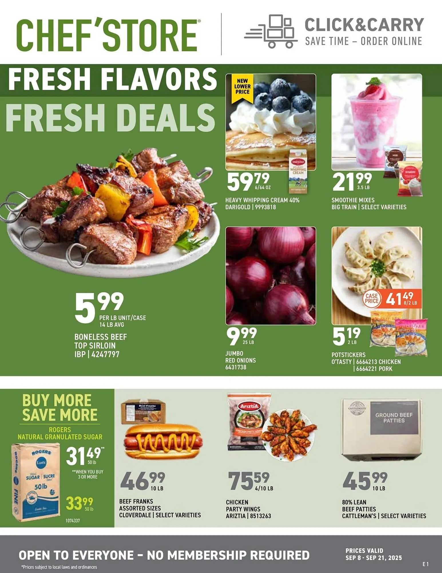 Weekly ad US Foods Chef's Store weekly ad from September 8 to September 21 2025 - Page 1