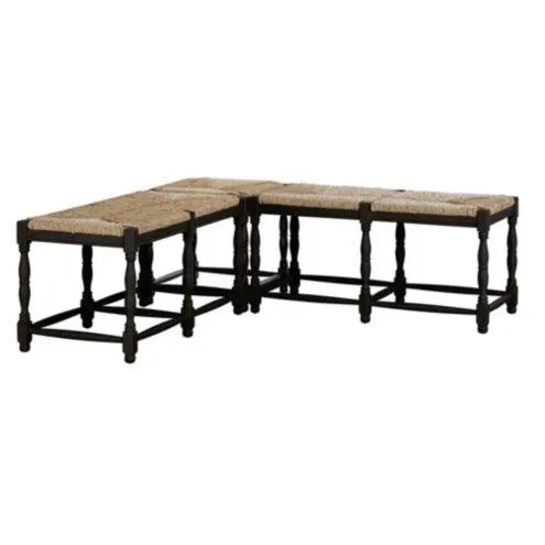 Dorchester 3-Piece Bench Set - Two 2 Seat Benches & One Corner Bench