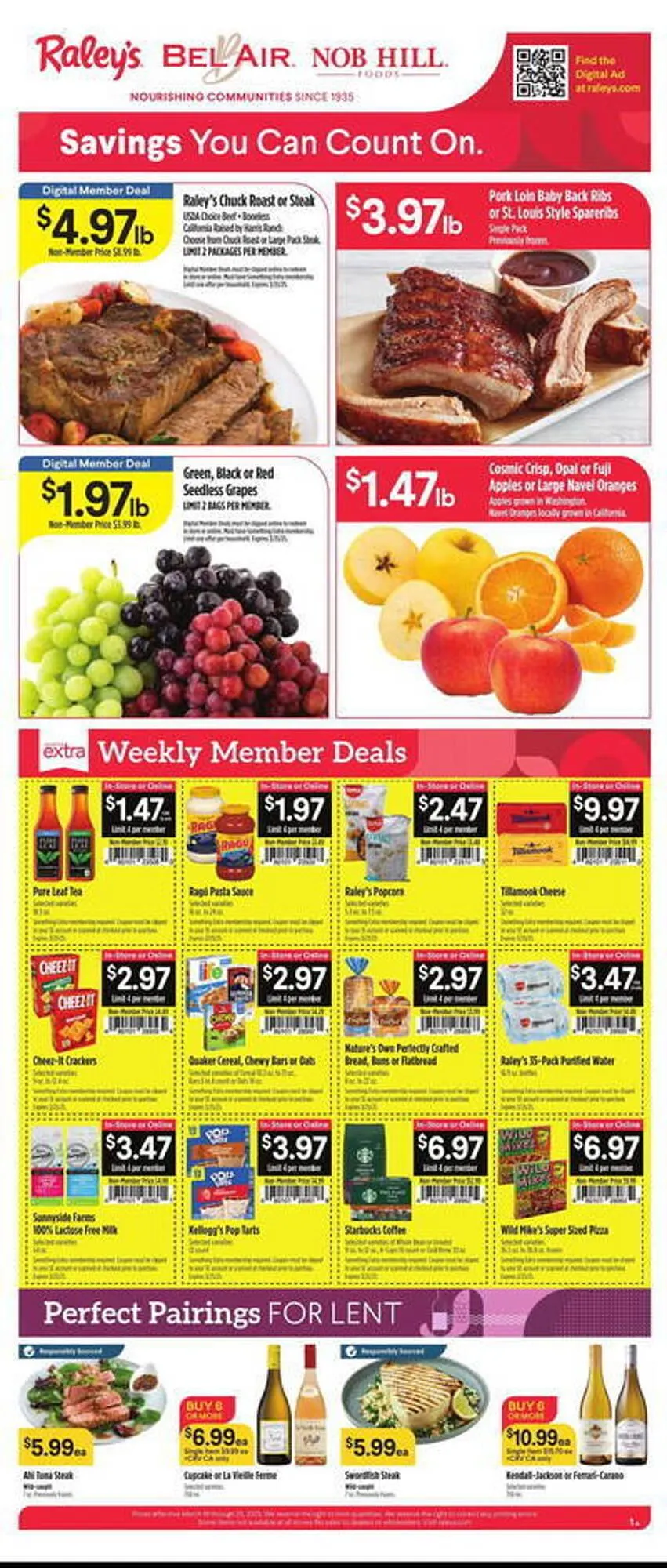 Weekly ad Nob Hill Weekly Ad from March 19 to May 25 2025 - Page 1