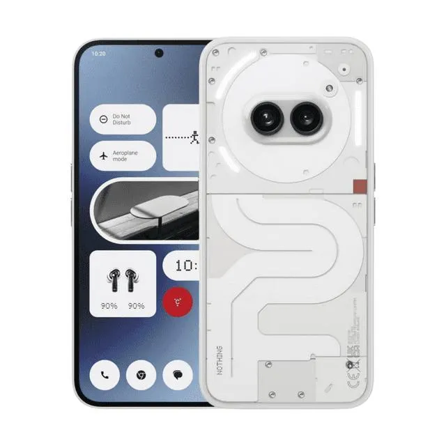 Nothing Phone (2a) Smartphone Unlocked 5G Android Phone Dimensity 7200 Pro, 50MP Dual Camera Cell Phone, 6.7'' AMOLED Display, 5000mAh Battery, NFC (White, 12+256GB)