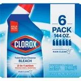 Clorox Toilet Bowl Cleaner with Bleach, Rain Clean, 6pk., 144 fl. oz.