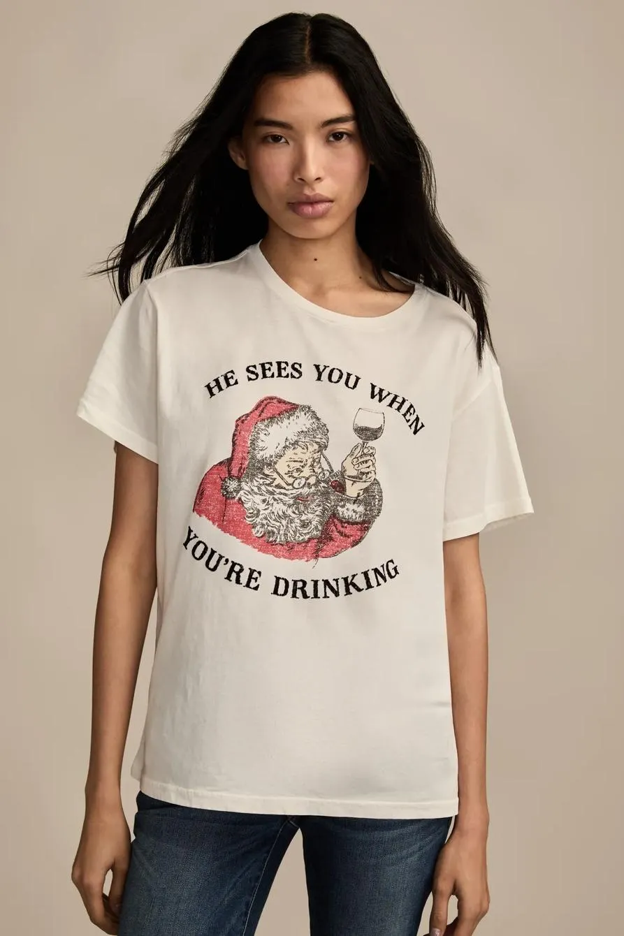 he sees you when you're drinking classic crew