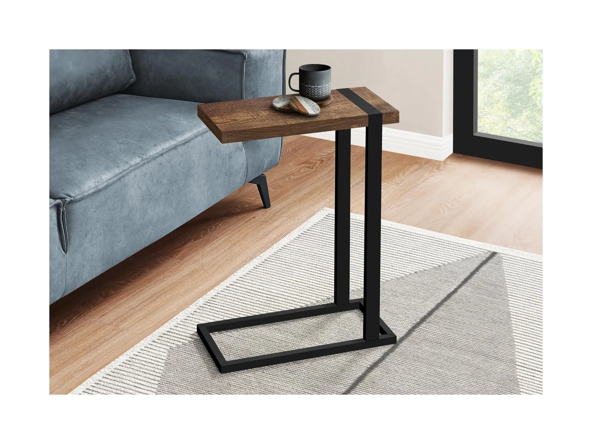 Monarch Specialties Modern C-Shape Accent Table