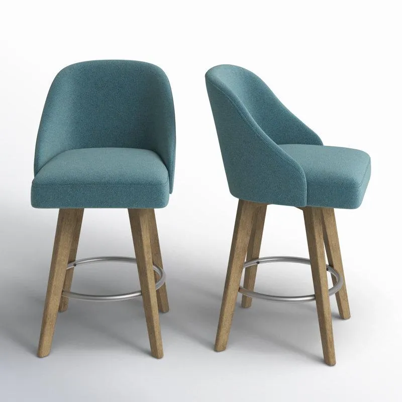 Blue Radcliffe Swivel Stool