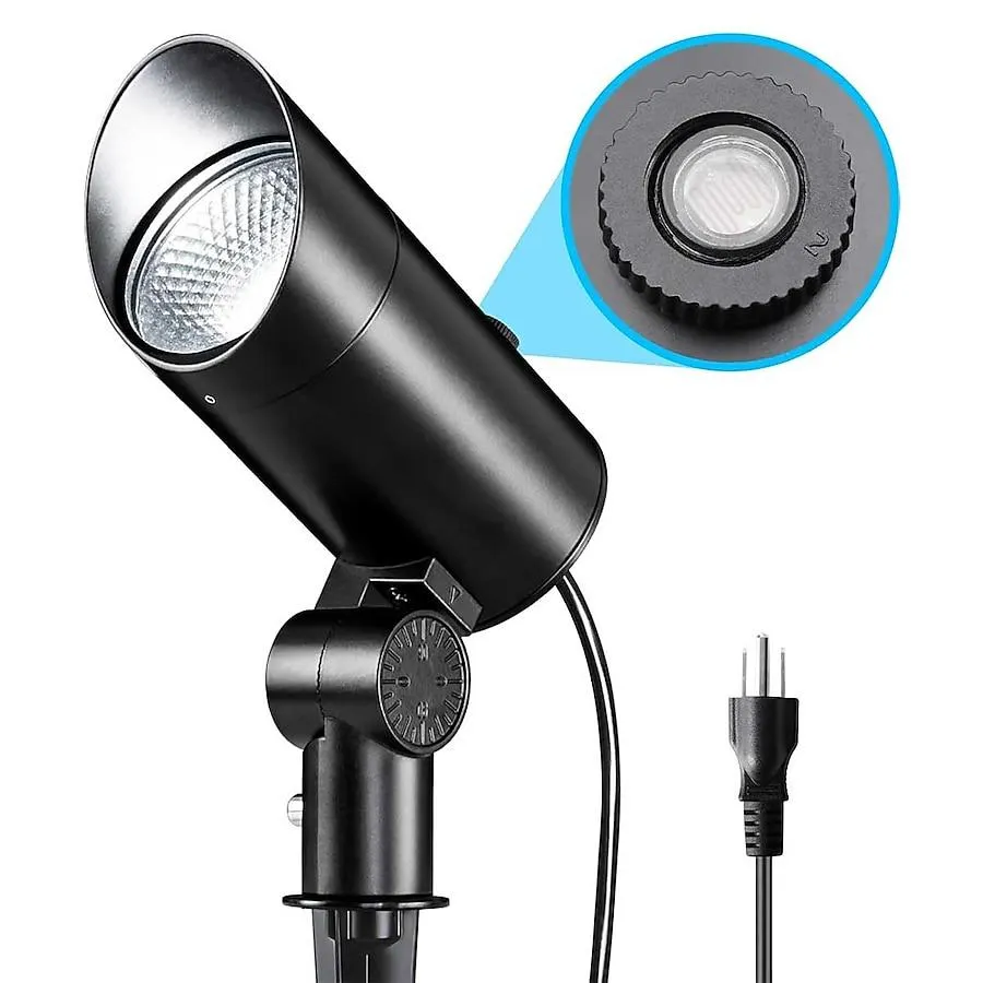 Aoibox 30W Outdoor LED Spotlight with Dusk to Dawn Sensor 5000K Daylight 3000 Lumen for Flag Pole Tree Garden Path Yard Landscape Lighting