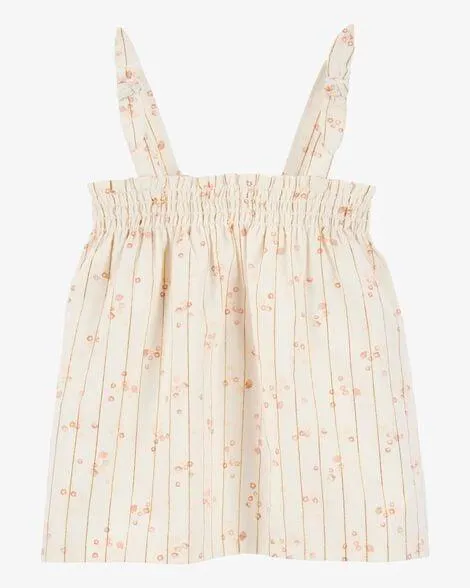 Baby Floral Smocked Tank - Ivory