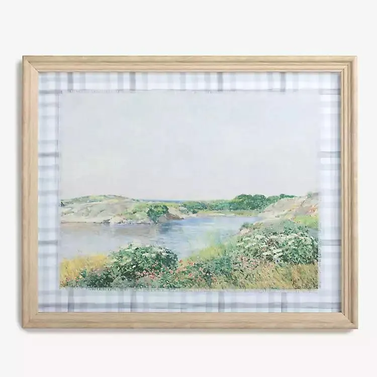 Cape Inlet Plaid Framed Art Print