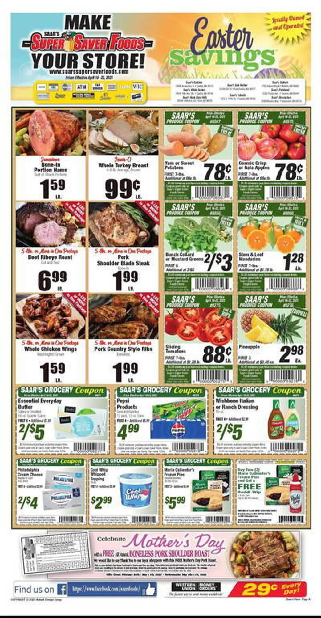 Weekly ad Super Saver Weekly Ad from April 16 to April 22 2025 - Page 1