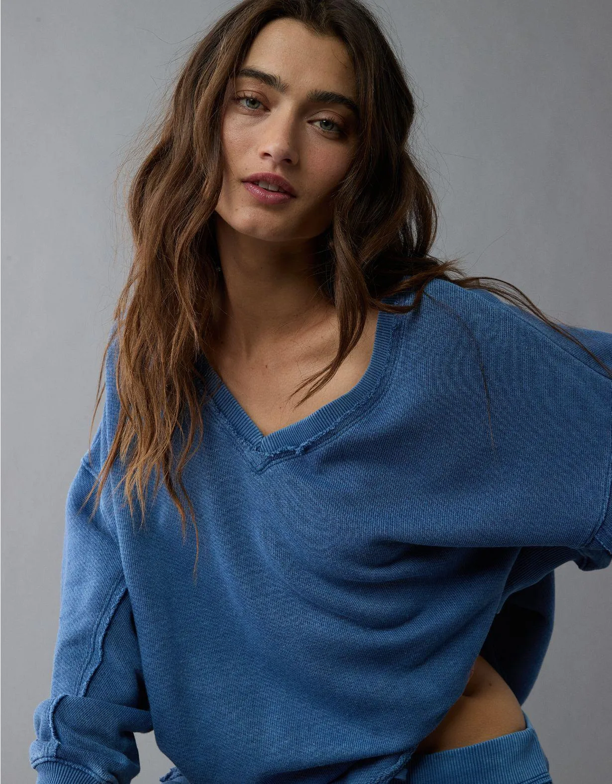 AE Saltwash Double V-Neck Sweatshirt