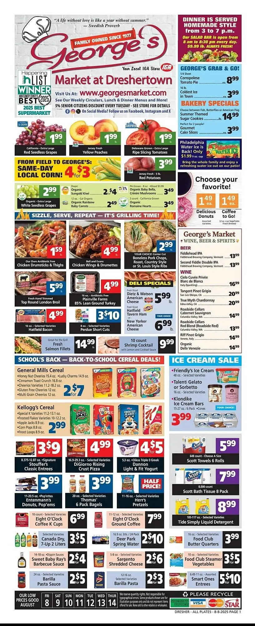 Weekly ad George's Market Weekly Ad from August 8 to August 14 2025 - Page 1