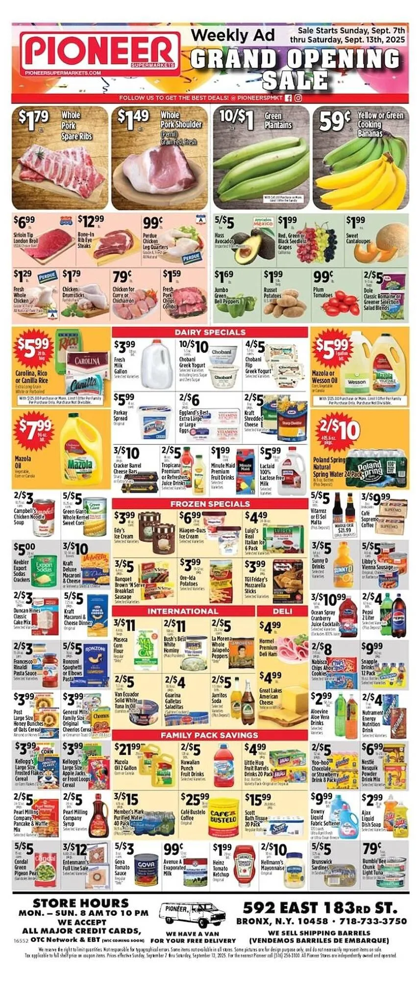 Weekly ad Pioneer Supermarkets weekly ad from September 7 to September 13 2025 - Page 1