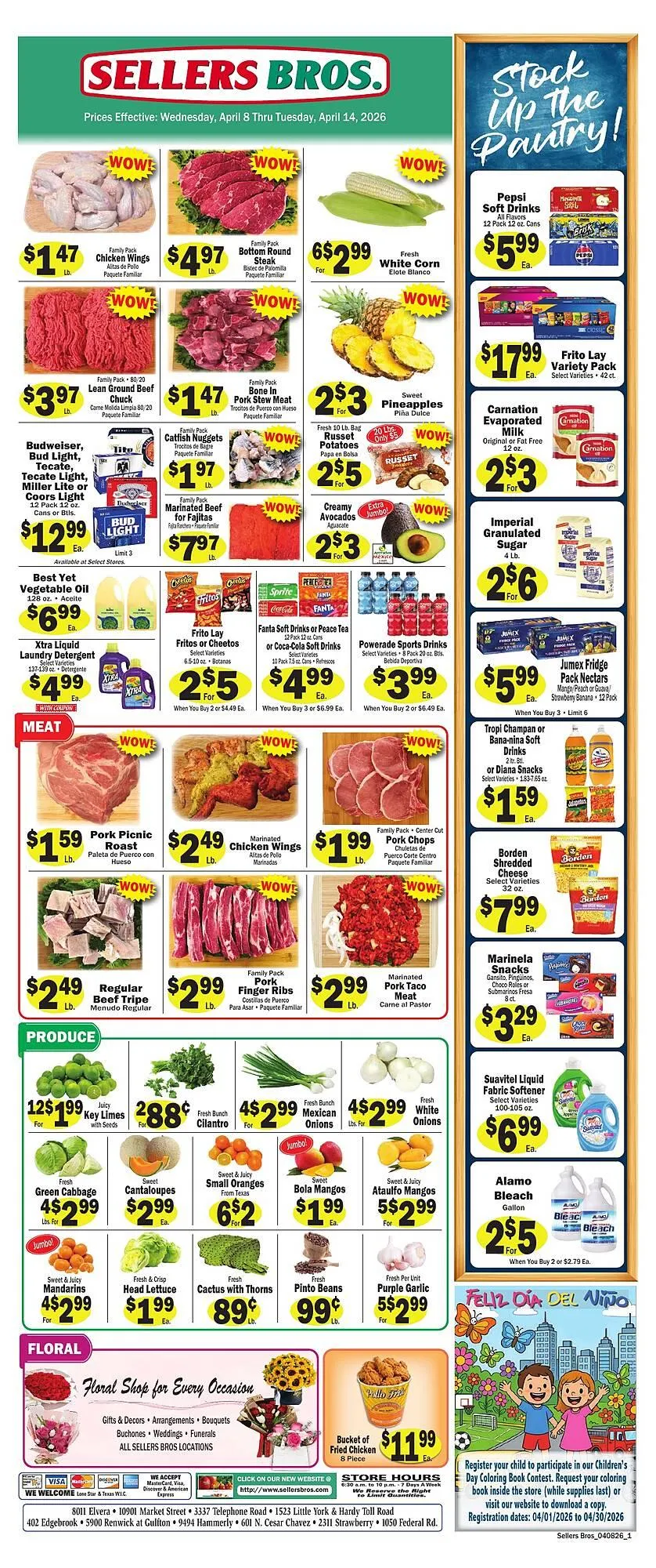 Weekly ad Sellers Bros weekly ad from April 8 to April 14 2026 - Page 1