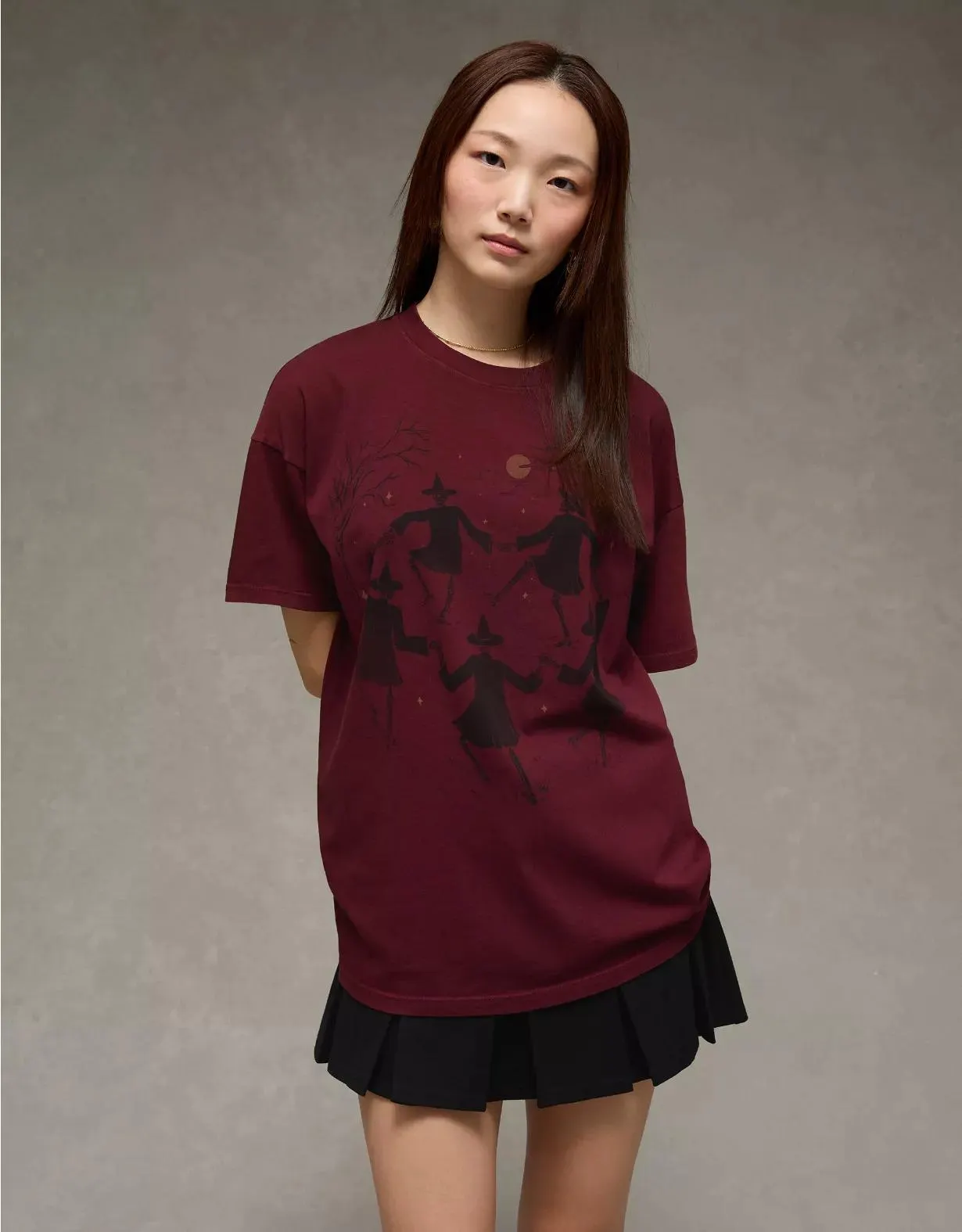 AE Oversized Halloween Graphic T-Shirt