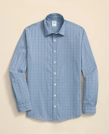 Performance Series Stretch Spread Collar, Check Sport Shirt