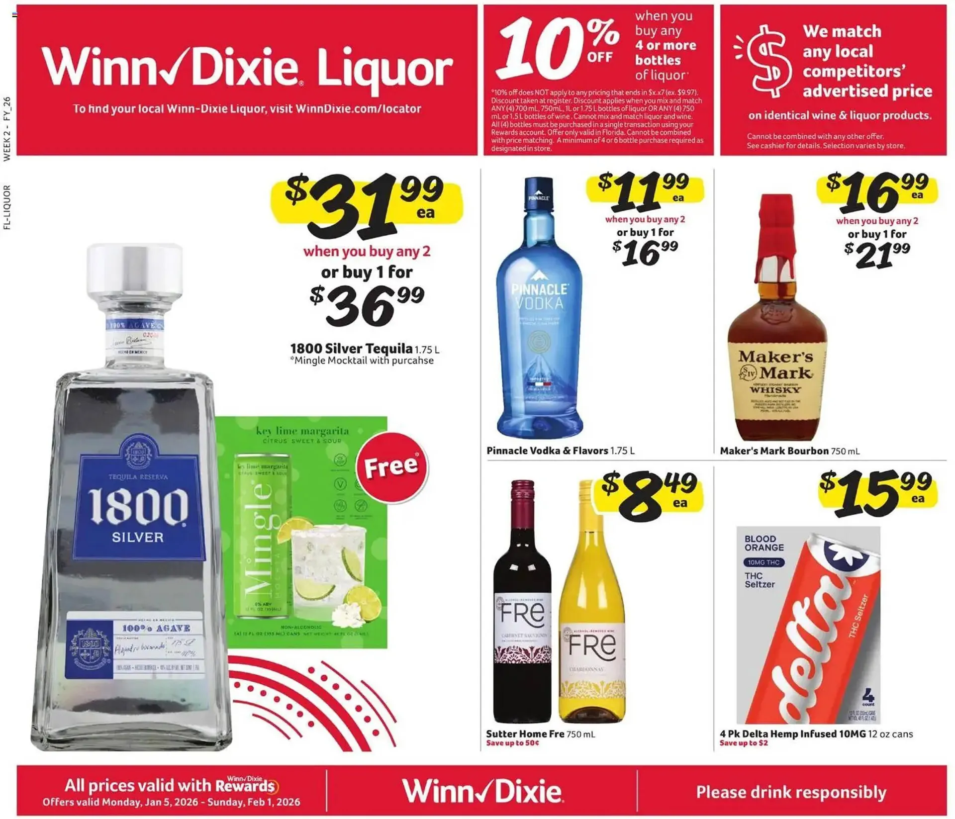 Weekly ad Winn Dixie weekly ad from January 5 to February 1 2026 - Page 1