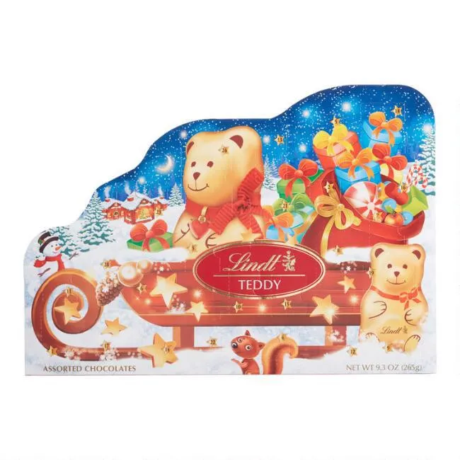 Lindt Milk Chocolate Teddy Sleigh Advent Calendar