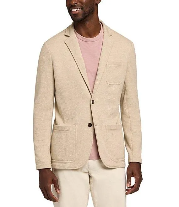 Slim Fit Unstructured Inlet Knit Stretch Blazer