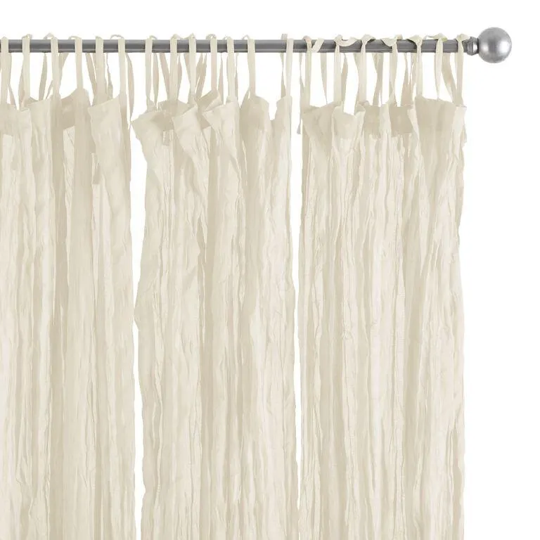Cotton Crinkle Voile Curtains Set of 2