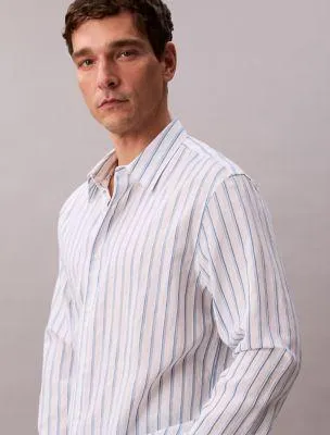 Stripe Relaxed Button-Down Shirt