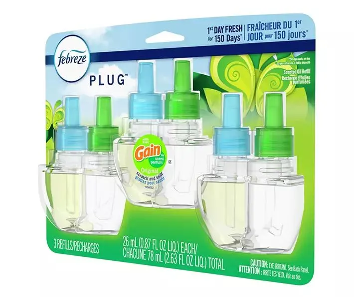 Gain Scented Plug Air Freshener Refills, 3-Pack
