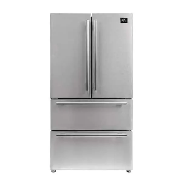 Moena 36 in. 19.2 cu. ft. French Door Refrigerator with Ice Maker in Stainless Steel