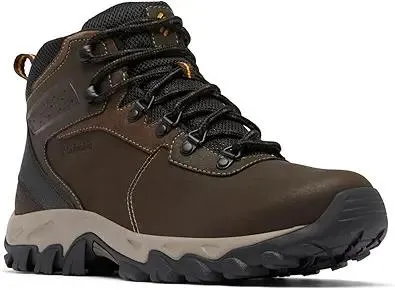 Columbia Mens Newton Ridge Plus II Waterproof Hiking Boot, Cordovan/Squash, 8 Wide