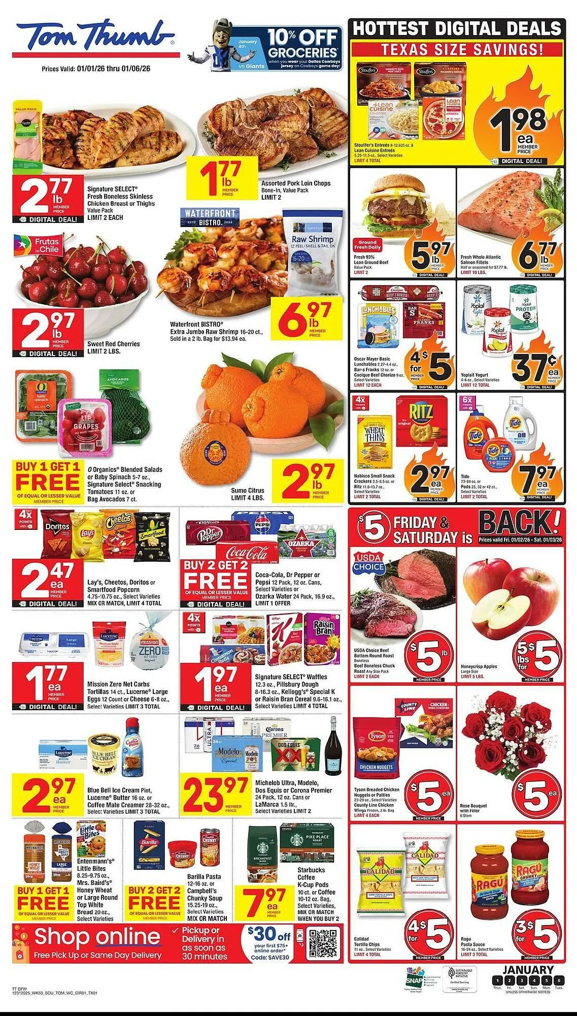 Weekly ad Tom Thumb weekly ad from January 1 to January 6 2026 - Page 1