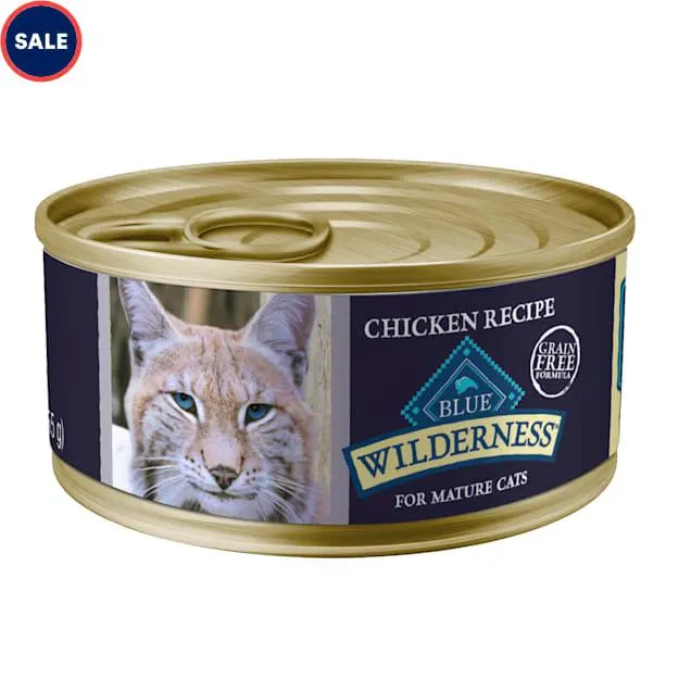 Blue Buffalo Blue Wilderness Mature Chicken Recipe Wet Cat Food, 5.5 oz., Case of 24
