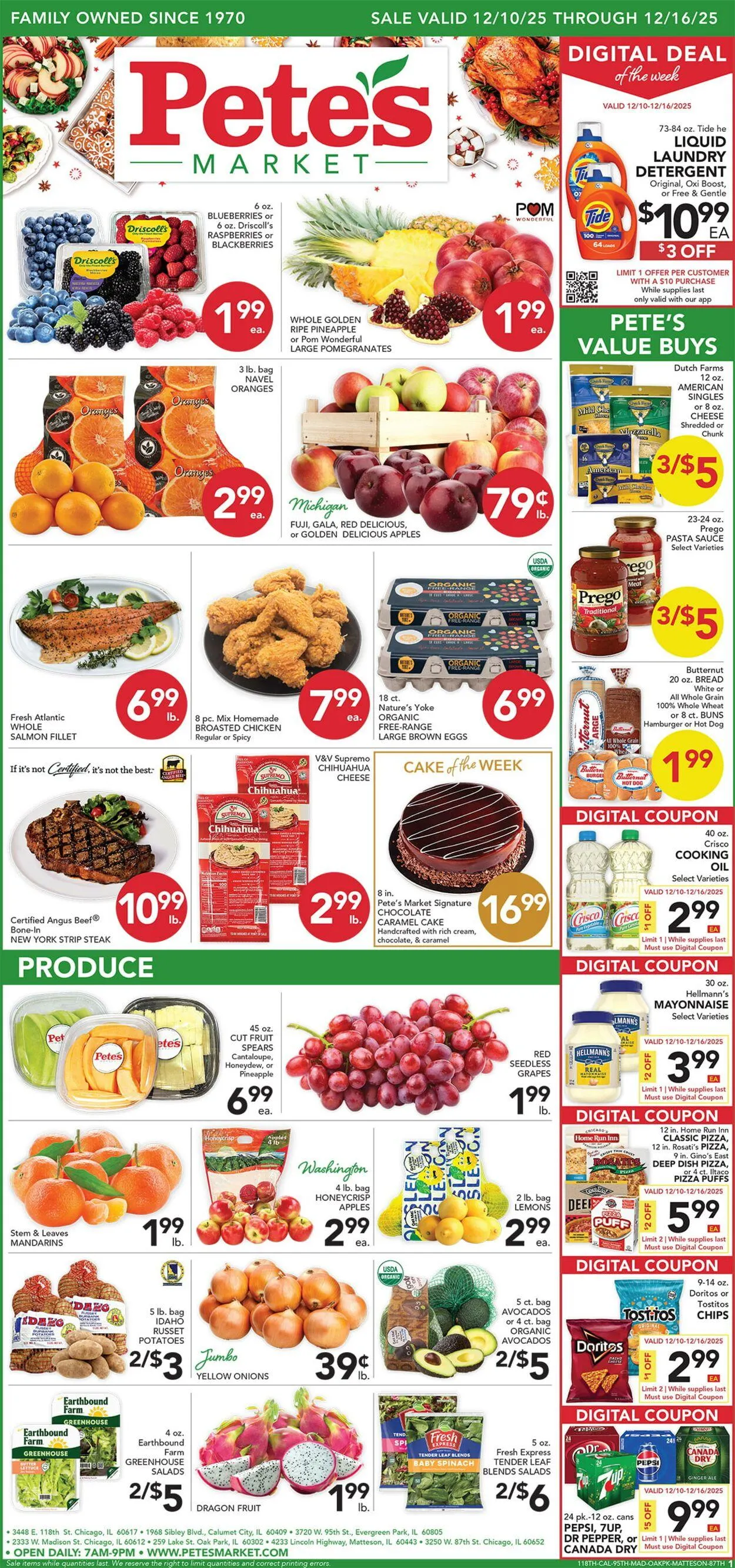 Weekly ad Pete's Fresh Market Current weekly ad from December 10 to December 16 2025 - Page 1