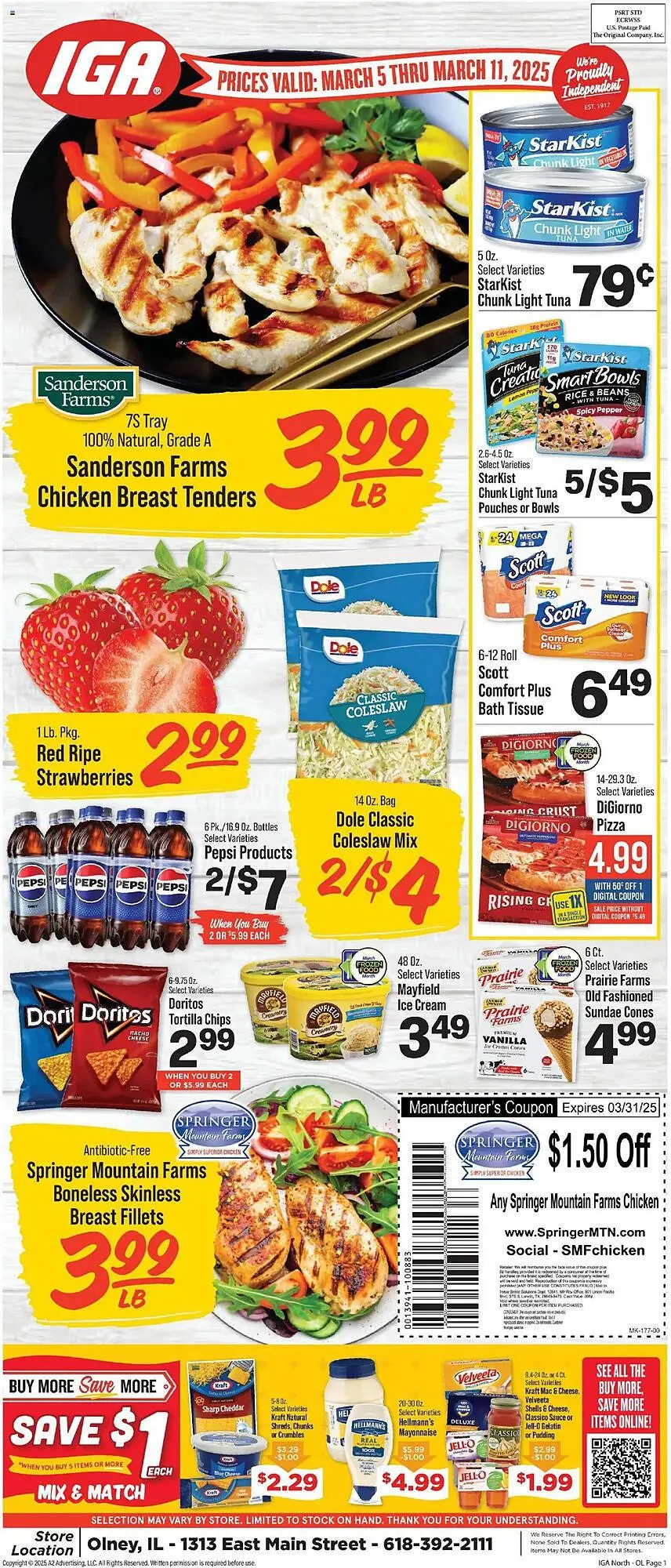 Weekly ad IGA Weekly Ad from March 5 to March 11 2025 - Page 1