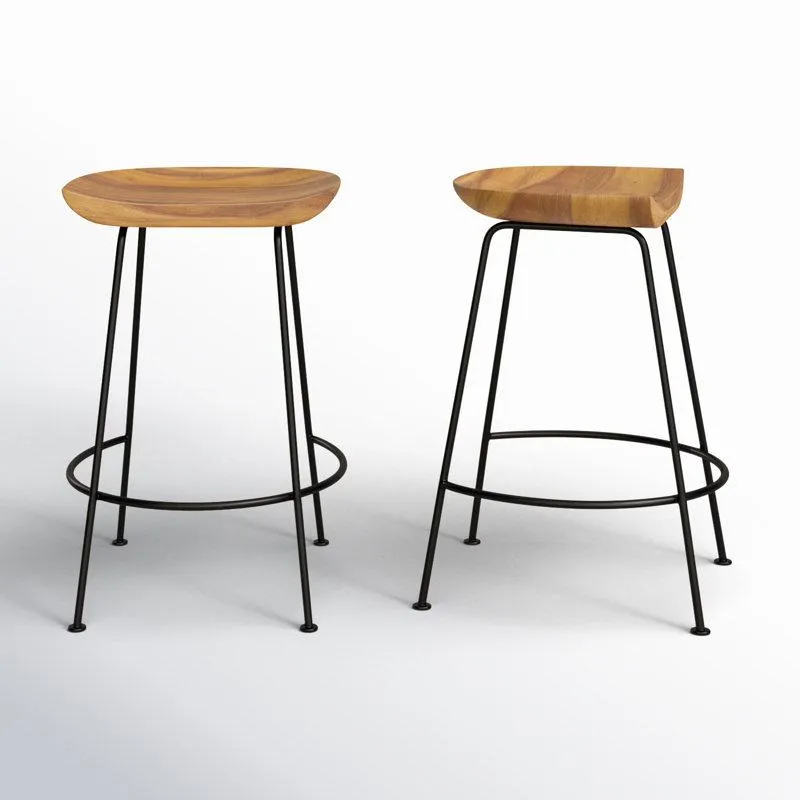 Samanthia Solid Wood Bar and Counter Stool