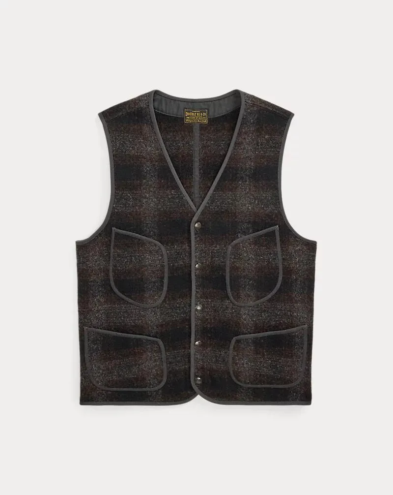 Plaid Wool-Cotton Vest