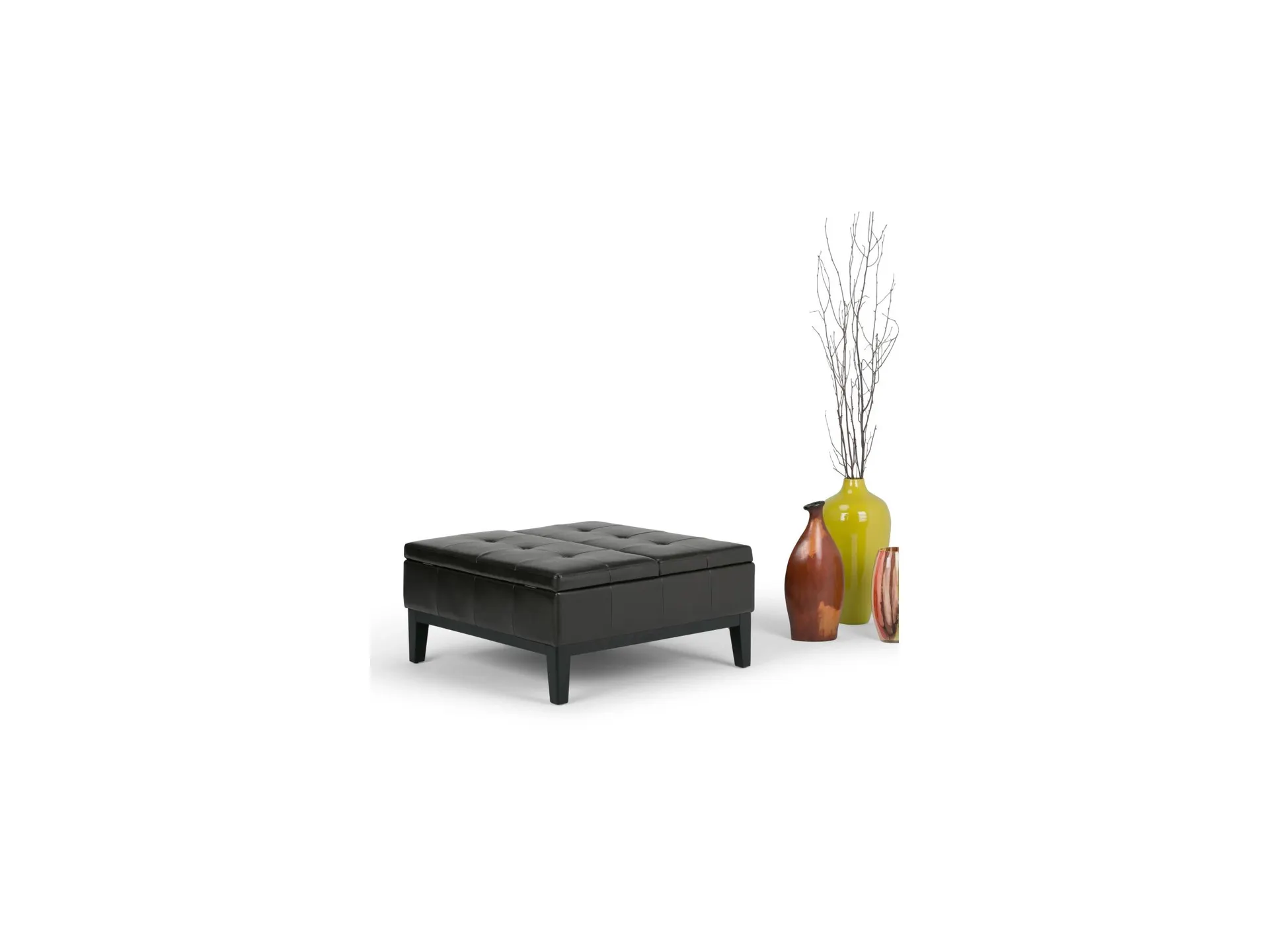 Simpli Home Coffee Table Storage Ottoman