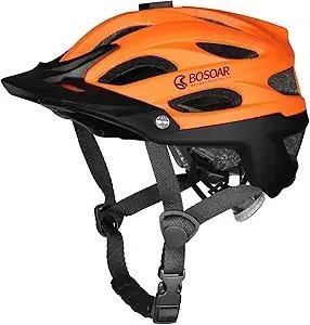 Mountain Bike Helmet,Adult Cycling Helmet with Camera Mount and Detachable Visor for Men Women Youth,Suggested Fit 55-61 Cm