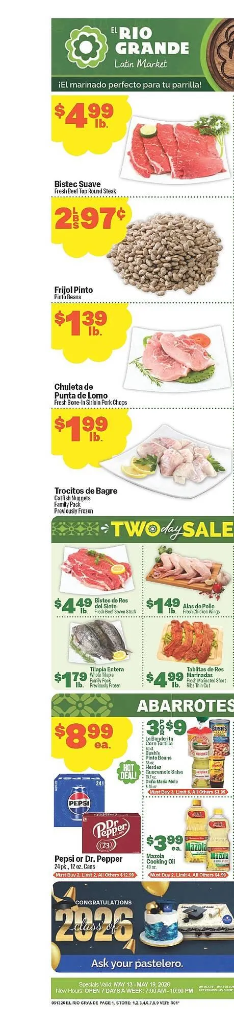 Weekly ad El Rio Grande weekly ad from May 13 to May 19 2026 - Page 1