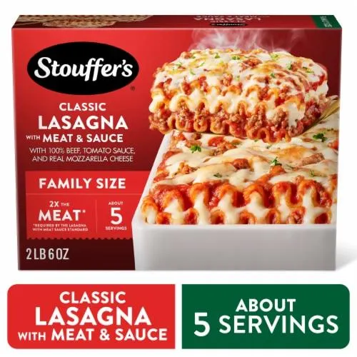 Stouffer’s Classic Lasagna with Meat and Sauce Family Size Lasagna Easy Frozen Dinners