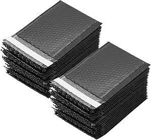 40 pcs 7 x 5.2 inch Bubble Envelopes Mailers Padded for Wraping/Shipping/Packaging Black