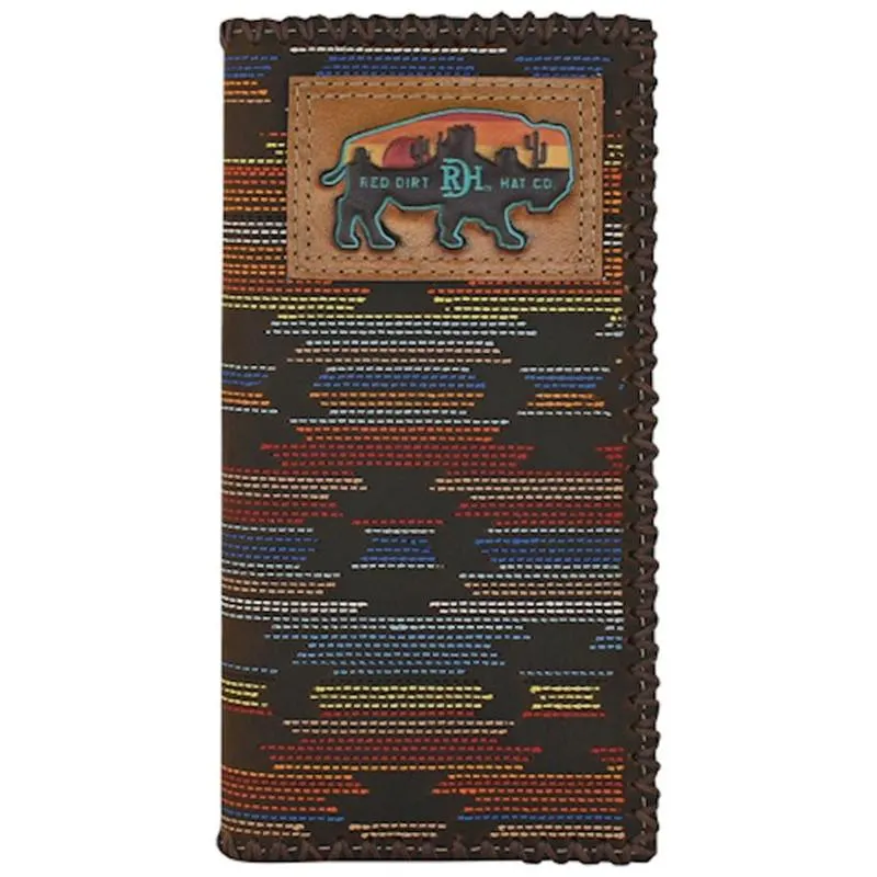 Red Dirt Hat Co Rodeo Wallet Multi Colored Stitched Serape