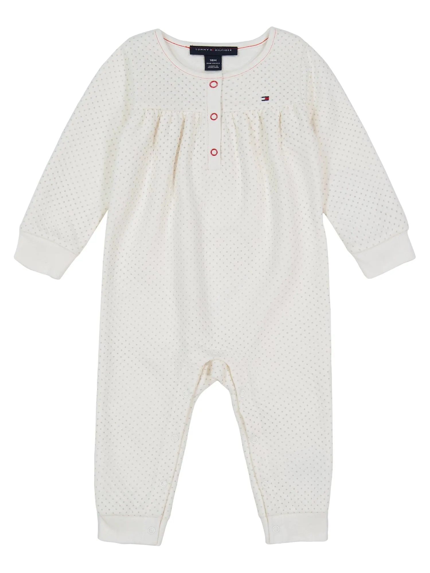 Tommy Hilfiger Baby Girls Coverall in Cream