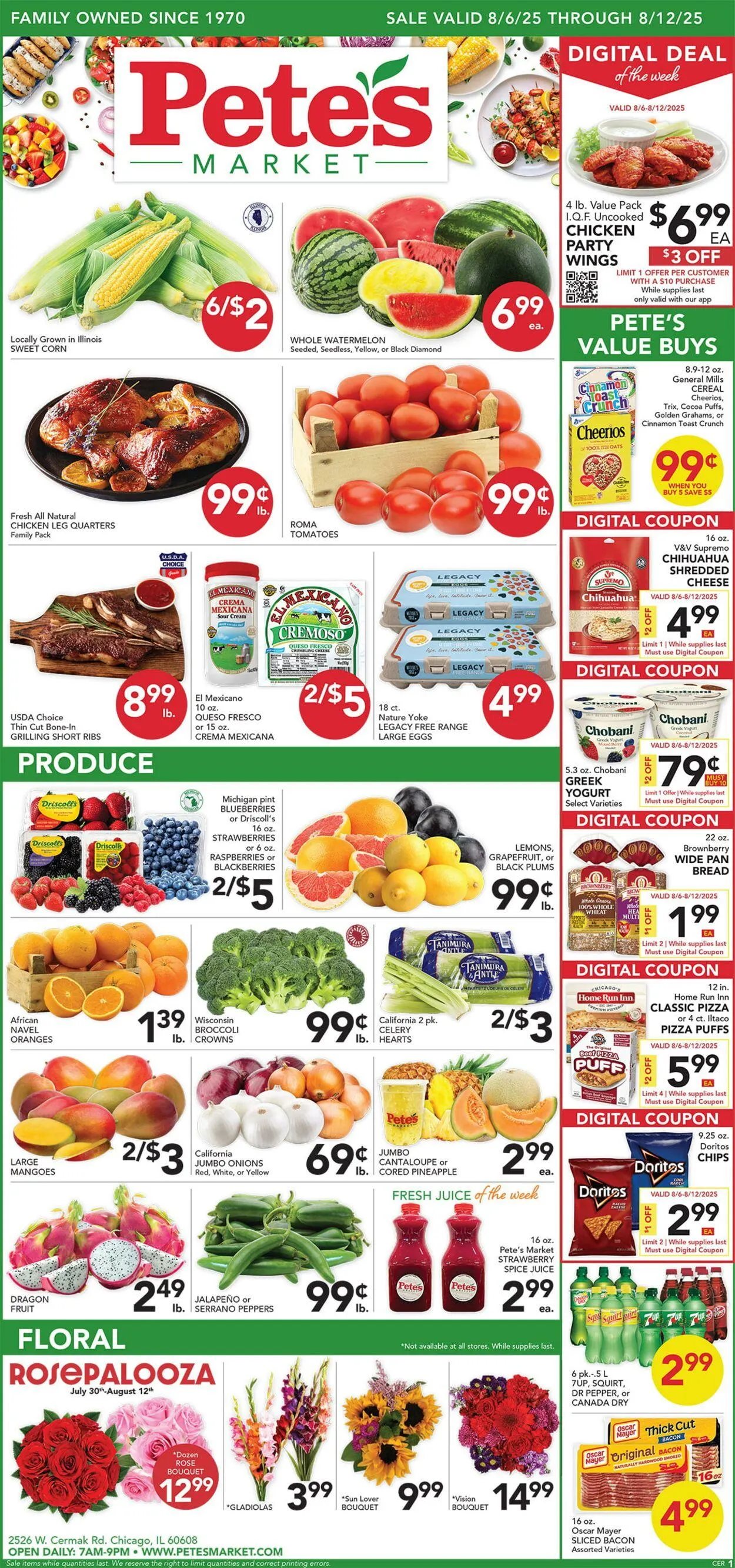 Weekly ad Pete's Fresh Market Current weekly ad from August 6 to August 12 2025 - Page 1