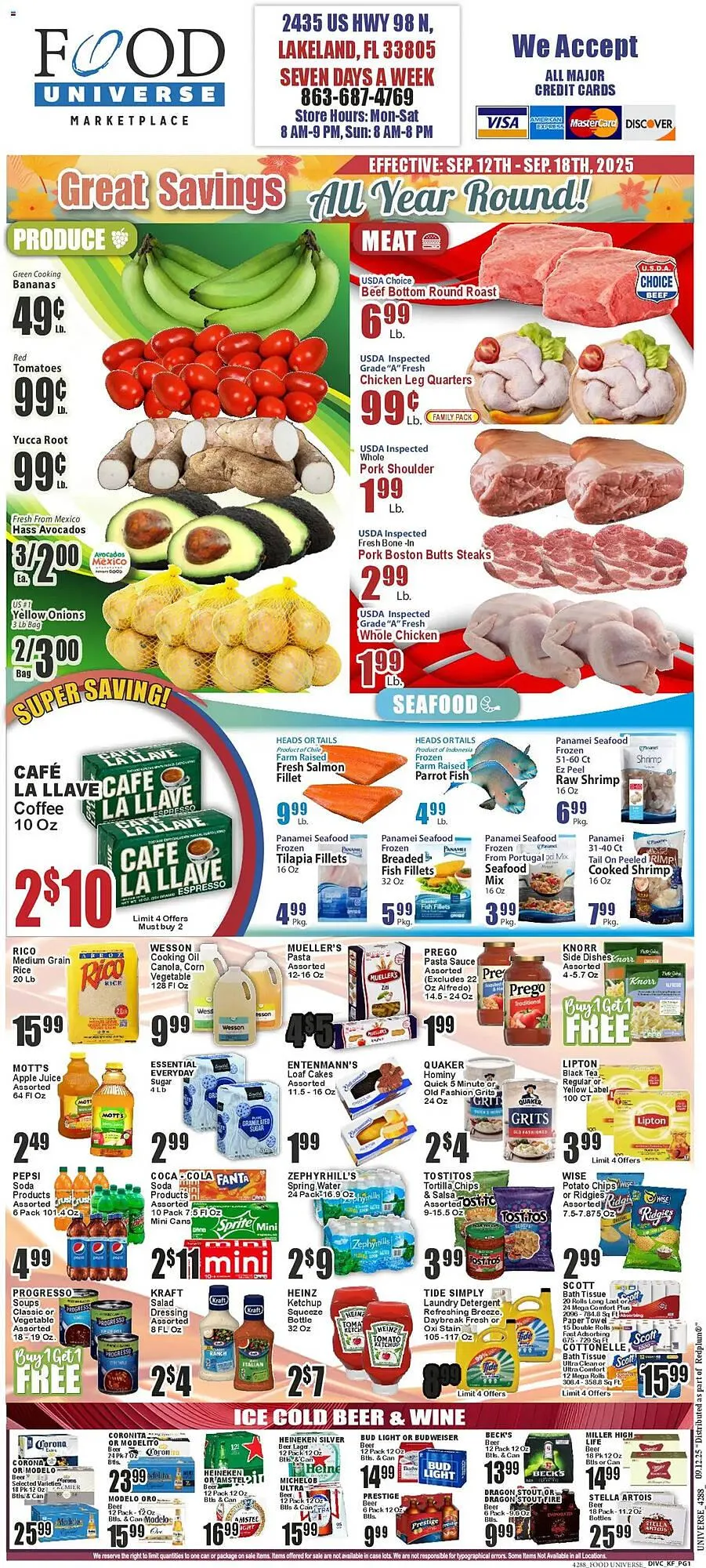 Weekly ad Food Universe circular from September 12 to September 18 2025 - Page 1