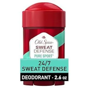 Old Spice Sweat Defense Antiperspirant & Deodorant for Men, 24/7 Ultimate Sweat Protection, Long Lasting Scent, Soft Solid, Pure Sport Scent, 2.6 oz