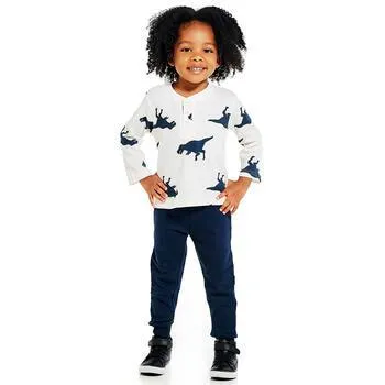 Toddler Boy Little Rebels® Dino Thermal Pants Set