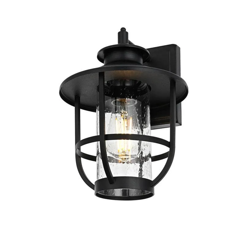 Stefani 9 Inch Outdoor Wall Sconce in Black