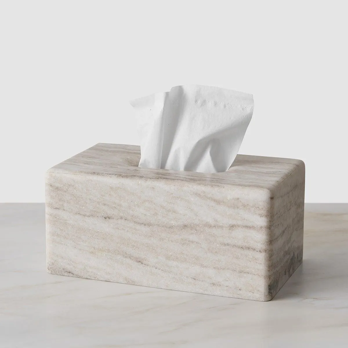 The Citizenry Riya Long Tissue Box Marble